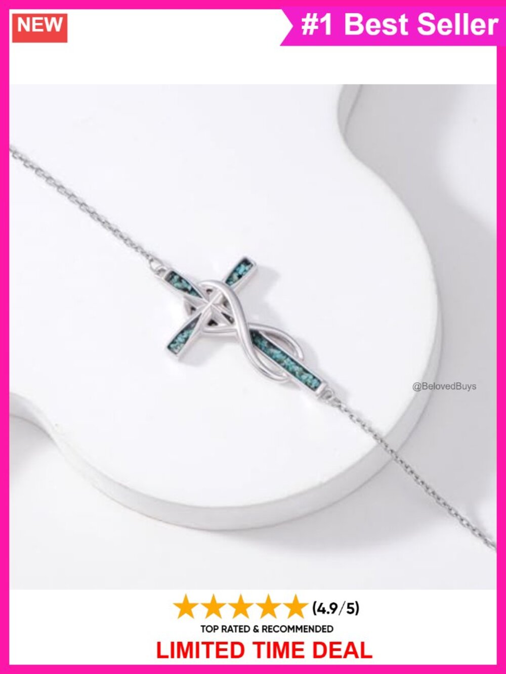 Sterling Silver Turquoise Cross Necklace Earrings Set Christian Jewelry Gift